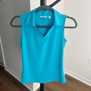 Lady Hagen Turquoise Sleeveless Tank Top